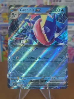 Pokemon TCG Stellar Crown Greninja EX Card 041/142 - STAMPED PROMO - Image 1