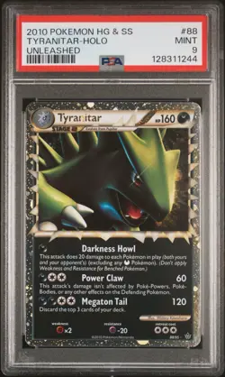 PSA 9 TYRANITAR PRIME 88/95 | HGSS Unleashed Holo Graded Pokemon Card - Image 1