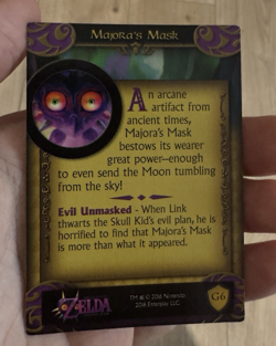 Legend Of Zelda Trading Card Game Enterplay 2016 G6 Gold Foil Majora’s Mask Link - Image 2