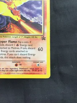 Pokemon Cards: Wizards Black Star Promo: Moltres 21 - Image 4