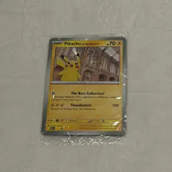 Pokemon Natural History Museum Pikachu Jumbo Promo Card, tote bags & notebook - Image 2