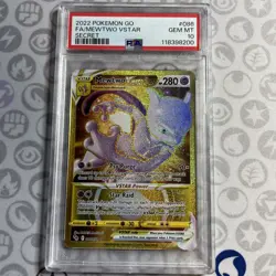 Pokemon Go Mewtwo VSTAR Holo TCG Card 086/078 PSA 10 Gem Mint - Image 1