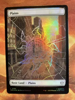 MTG 5 x Foil Full Art Basic Land Marvel's Spider-Man Near-Mint!! - Image 2