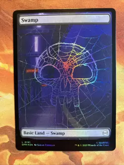 MTG 5 x Foil Full Art Basic Land Marvel's Spider-Man Near-Mint!! - Image 4