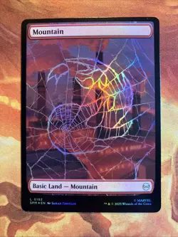 MTG 5 x Foil Full Art Basic Land Marvel's Spider-Man Near-Mint!! - Image 5