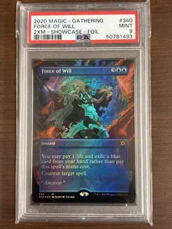 Force Of Will Double Masters Borderless Foil MTG PSA 9 - Image 1