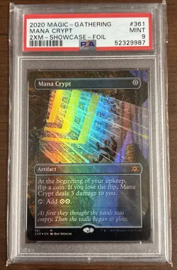Mana Crypt Double Masters PSA 9 Graded MINT Borderless Foil MTG 2XM 361 Magic - Image 1