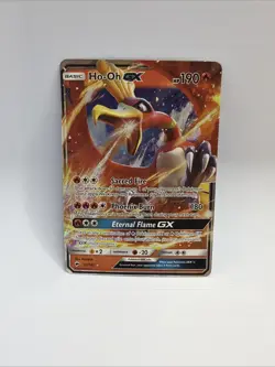 Pokemon TCG Ho-Oh GX Burning Shadows Holo Ultra Rare Card 21/147 LP - Image 1