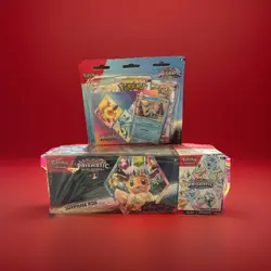 Pokemon Prismatic Evolutions Surprise Box, Booster Bundle And Sticker Collection - Image 1