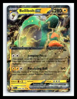 💥 Bellibolt ex 079/193 Double Rare Holo Paldea Evolved Pokemon TCG Card 2023 - Image 1