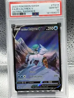 Pokemon TCG Ice Rider Calyrex V TG14/TG30 Swsh10 Astral Radiance PSA 10 - Image 1