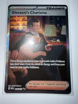 Pokemon TCG Giovanni's Charisma Full Art Card 204 Scarlet Violet 151 Ungraded NM - Image 1