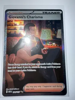 Pokemon TCG Giovanni's Charisma Full Art Card 204 Scarlet Violet 151 Ungraded NM - Image 3