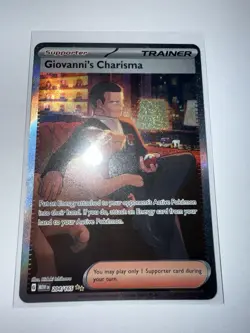 Pokemon TCG Giovanni's Charisma Full Art Card 204 Scarlet Violet 151 Ungraded NM - Image 4