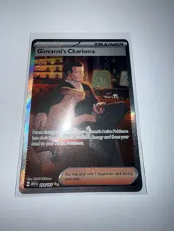 Pokemon TCG Giovanni's Charisma Full Art Card 204 Scarlet Violet 151 Ungraded NM - Image 5