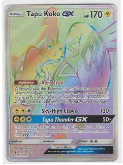 POKEMON TCG TAPU KOKO GX 153/145 SM GUARDIANS RISING HOLO - Image 1