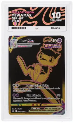 ACE 10 Mew VMAX TG30 Lost Origin Gold Holo Pokemon Card - Gem Mint - Image 1