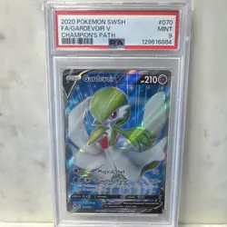 Pokemon TCG Gardevoir V 070/073 Champion's Path Ultra Rare Full Art Holo PSA 9 - Image 1