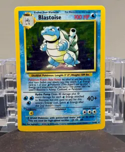 Pokemon Blastoise Base Set 2/102 Holo Rare 100 HP Wizards of the Coast English - Image 1