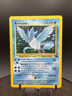 Pokemon TCG Articuno Fossil 2/62 Holo Unlimited Holo Rare - Image 1