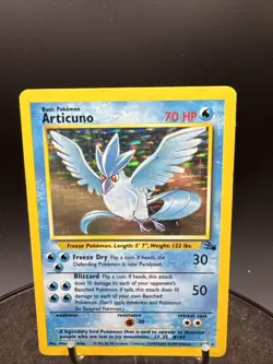 Pokemon TCG Articuno Fossil 2/62 Holo Unlimited Holo Rare - Image 2