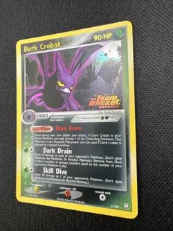 Dark Crobat ex Team Rocket Returns Pokemon TCG 3/109 Rare Reverse Holo - NM - Image 3