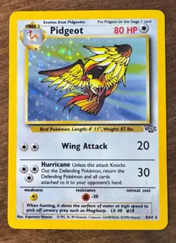 Pokemon TCG Jungle Pidgeot Holo 8/64 - Image 1