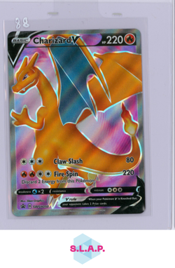 CHARIZARD V POKEMON SWSH050 SWORD & SHIELD V HOLO BLACK STAR PROMO ENGLISH - Image 1
