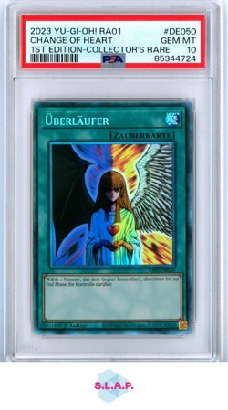CHANGE OF HEART 1ST EDITION-COLL'S RARE 2023 YU-GI-OH! GER RA01- RA DE050 PSA 10 - Image 1