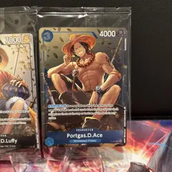 Monkey D Luffy Ace Sabo Set Of 3 P-075 One Piece Promotion Cards Foil Sealed - Image 2