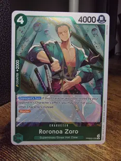 One Piece Roronoa Zoro PRB02-006 Premium Booster The Best Vol. 2 Foil Rare - Image 1