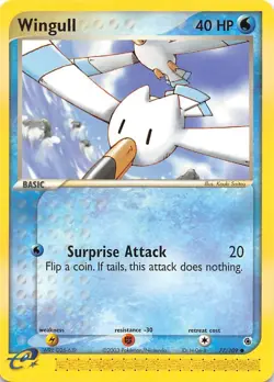 WINGULL 77/109 - NON-HOLO - EX Ruby and Sapphire - e-READER Pokemon Card - NM - Image 1