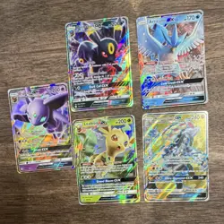 Pokemon GX Foil Card Lot Espeon Umbreon Leafeon Kommo-o Articuno 5 Cards - Image 1