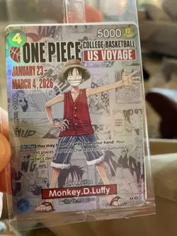 Bandai One Piece CCG Promo Holo Monkey.D.Luffy US Voyage P-055 2026 Card - Image 1