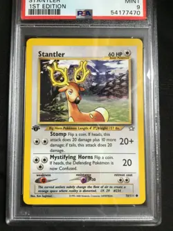 Pokemon Cards: 1st Edition Neo Genesis Common: Stantler 76/111: PSA 9 - Image 2