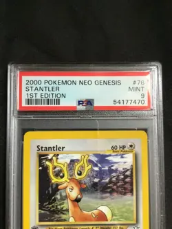 Pokemon Cards: 1st Edition Neo Genesis Common: Stantler 76/111: PSA 9 - Image 3