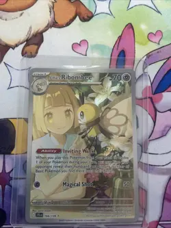 Pokemon TCG Lillie's Ribombee 164/159 Illustratin Rare Holo Card - Image 1