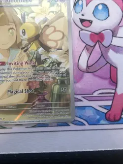 Pokemon TCG Lillie's Ribombee 164/159 Illustratin Rare Holo Card - Image 5