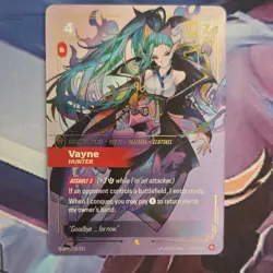 League of Legends Riftbound Vayne Hunter Assault 3 Foil Card SFD 223/221 - Image 1