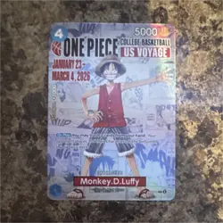 Bandai Namco One Piece Card Game US Voyage Monkey D. Luffy Holo Card - Image 1