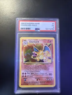 1999 Pokemon TCG Charizard Base Set Holo Rare Card 4/102 PSA 5 - Image 1