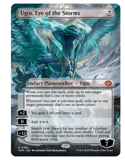 Ugin, Eye of the Storms - Borderless Tarkir: Dragonstorm MTG - Image 1