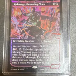 MAGIC MTG - Hidetsugu, Devouring Chaos Neon Red Foil #429 NEO - Image 2