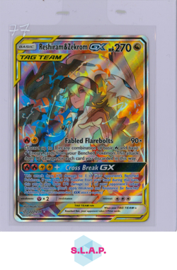 RESHIRAM & ZEKROM GX POKEMON 222/236 COSMIC ECLIPSE TAG TEAM 2019 ENGLISH - Image 1