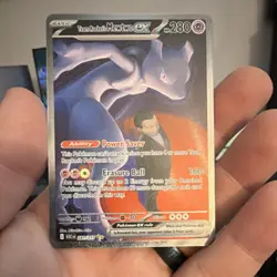 Pokemon Team Rocket's Mewtwo EX Ultra Rare Foil 280 HP Card 281/217 - Image 3