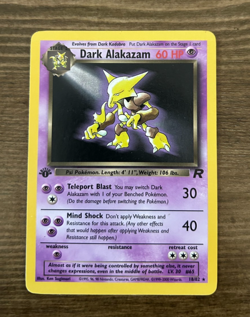 1st Edition Dark Alakazam 18/82 Non Holo Rare Team Rocket Set Pokemon LP - Image 1