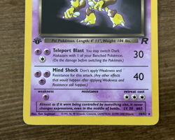 1st Edition Dark Alakazam 18/82 Non Holo Rare Team Rocket Set Pokemon LP - Image 4
