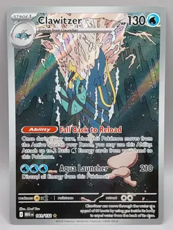 Pokemon TCG Clawitzer Me01: Mega Evolution 141/132 Illustration Rare Holo - Image 1