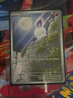 Pokemon TCG Litwick 101/086 Illustration Rare SV: White Flare Holo Near Mint - Image 1