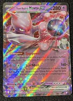 Pokemon Team Rocket's Mewtwo ex ASC 079/217 Double Rare - Erhabene Helden NM - Image 1